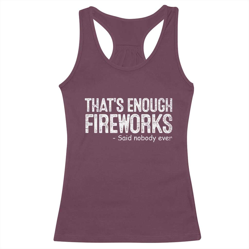 Funny Fireworks Racerback Tank Top 4th Of July - Wonder Print Shop
