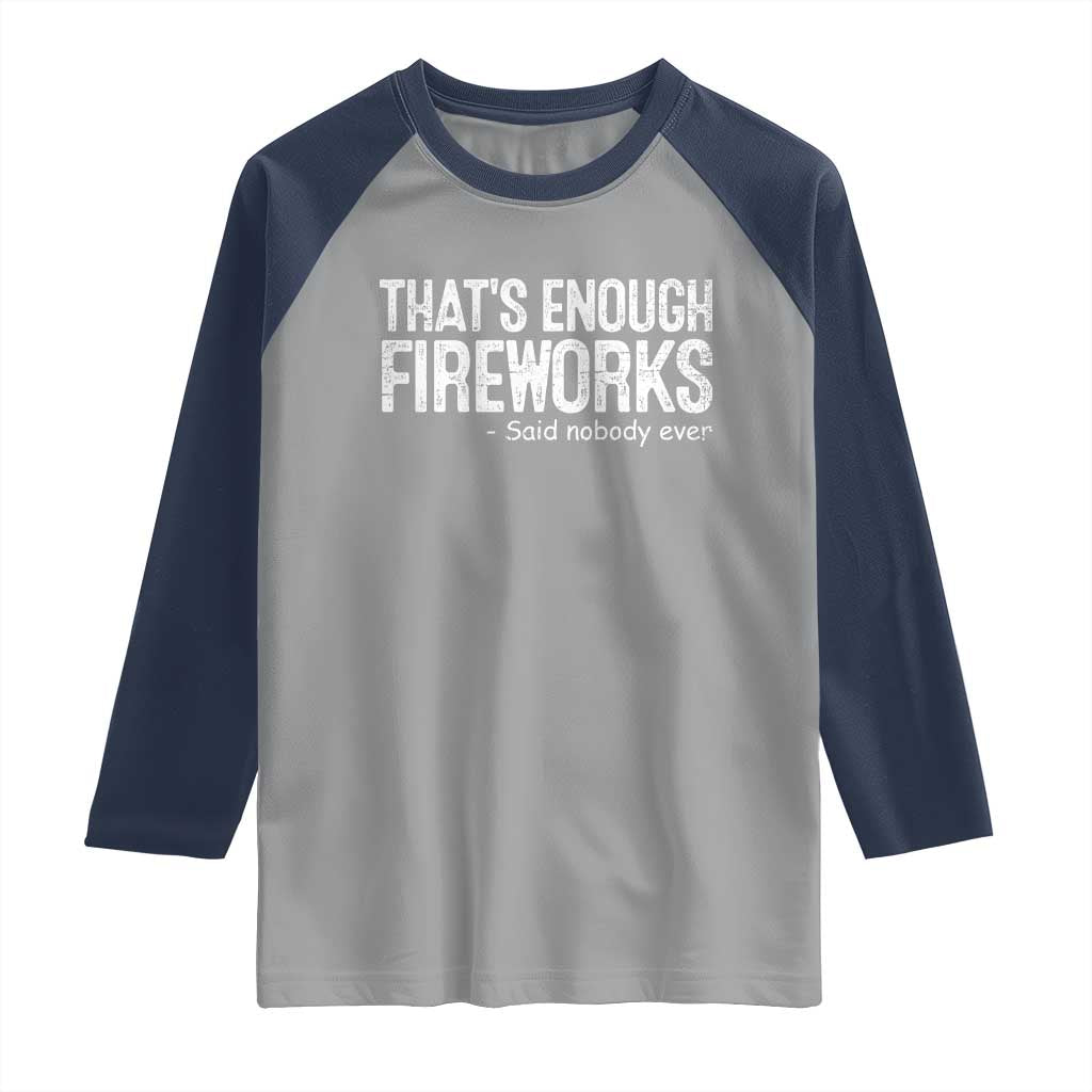 Funny Fireworks Raglan Shirt 4th Of July - Wonder Print Shop