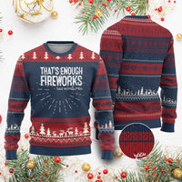 Funny Fireworks Knitted Sweatshirt 4th Of July - Wonder Print Shop