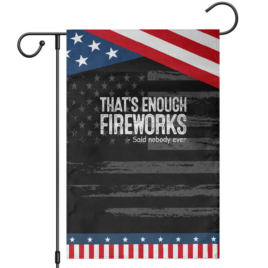 Funny Fireworks Garden Flag 4th Of July