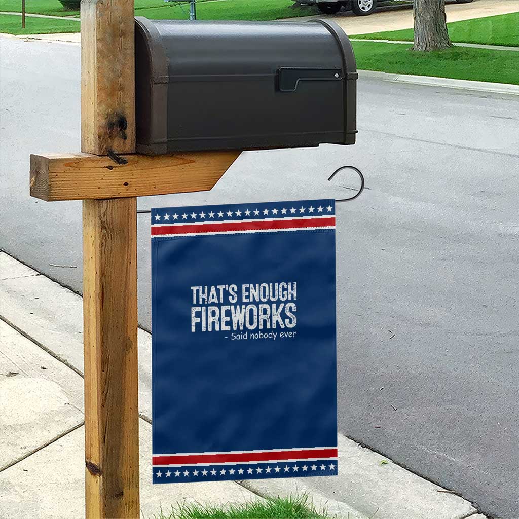 Funny Fireworks Garden Flag 4th Of July
