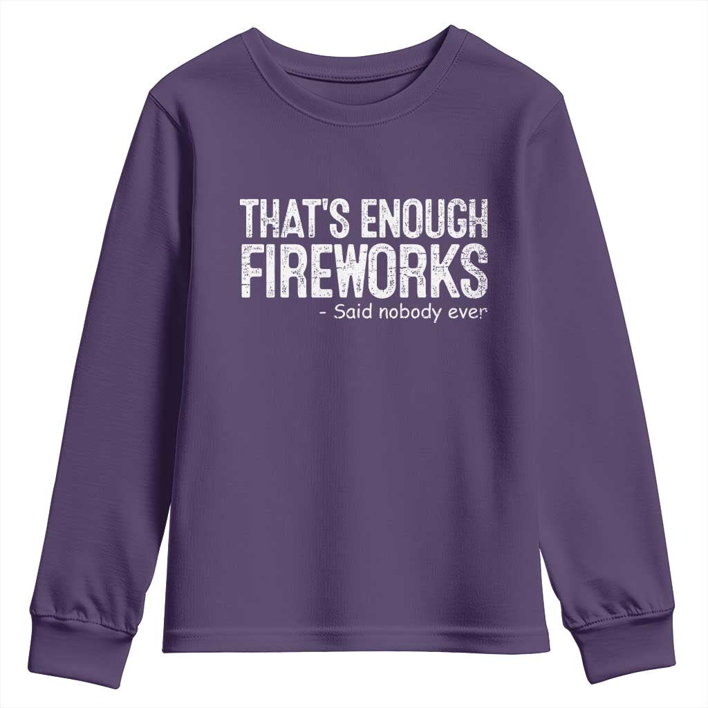 Funny Fireworks Youth Sweatshirt 4th Of July - Wonder Print Shop