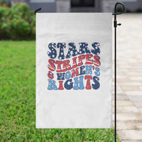 Stars Stripes And Women Rights Garden Flag Groovy Retro 4th Of July - Wonder Print Shop