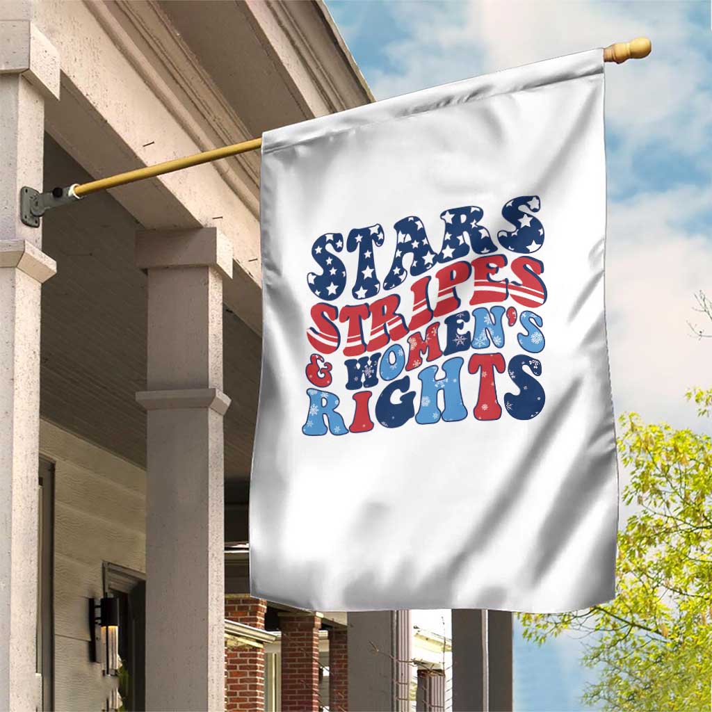 Stars Stripes And Women Rights Garden Flag Groovy Retro 4th Of July - Wonder Print Shop