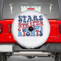 Stars Stripes And Women Rights Spare Tire Cover Groovy Retro 4th Of July - Wonder Print Shop