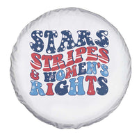 Stars Stripes And Women Rights Spare Tire Cover Groovy Retro 4th Of July - Wonder Print Shop