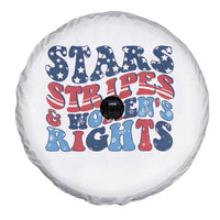 Stars Stripes And Women Rights Spare Tire Cover Groovy Retro 4th Of July - Wonder Print Shop