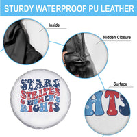 Stars Stripes And Women Rights Spare Tire Cover Groovy Retro 4th Of July - Wonder Print Shop