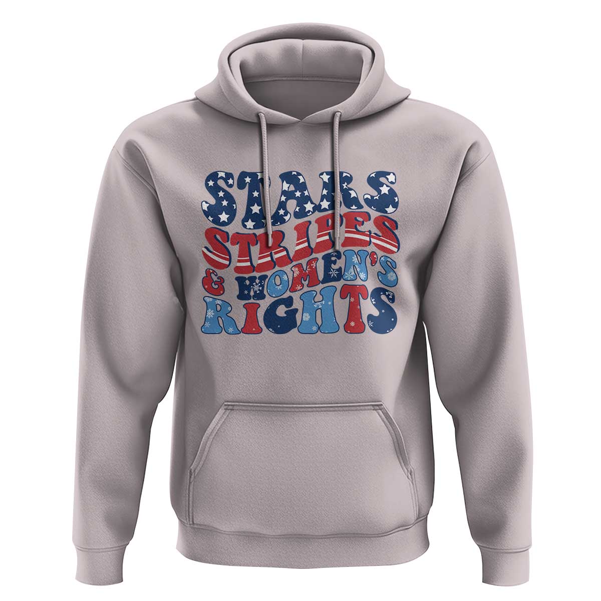 Stars Stripes And Women Rights Hoodie Groovy Retro 4th Of July - Wonder Print Shop