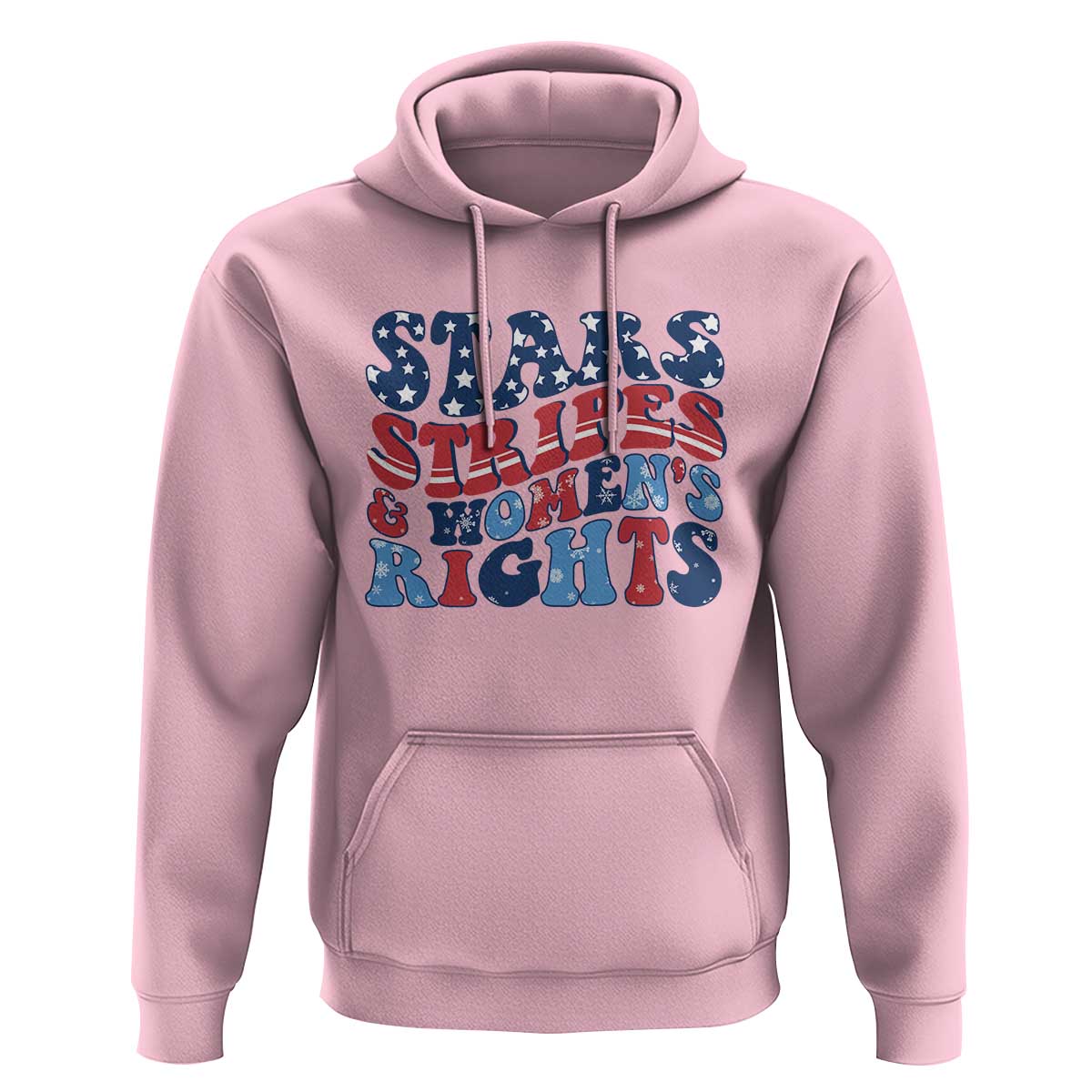 Stars Stripes And Women Rights Hoodie Groovy Retro 4th Of July - Wonder Print Shop