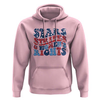 Stars Stripes And Women Rights Hoodie Groovy Retro 4th Of July - Wonder Print Shop
