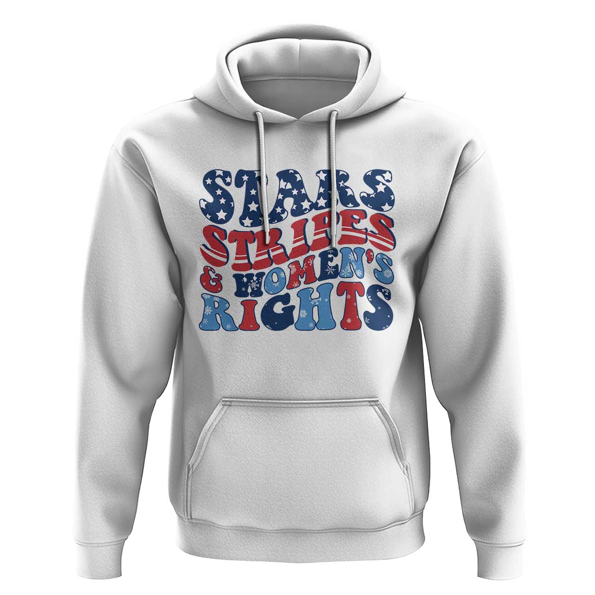 Stars Stripes And Women Rights Hoodie Groovy Retro 4th Of July - Wonder Print Shop