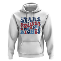 Stars Stripes And Women Rights Hoodie Groovy Retro 4th Of July - Wonder Print Shop