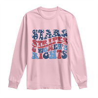 Stars Stripes And Women Rights Long Sleeve Shirt Groovy Retro 4th Of July - Wonder Print Shop