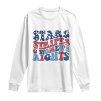 Stars Stripes And Women Rights Long Sleeve Shirt Groovy Retro 4th Of July - Wonder Print Shop