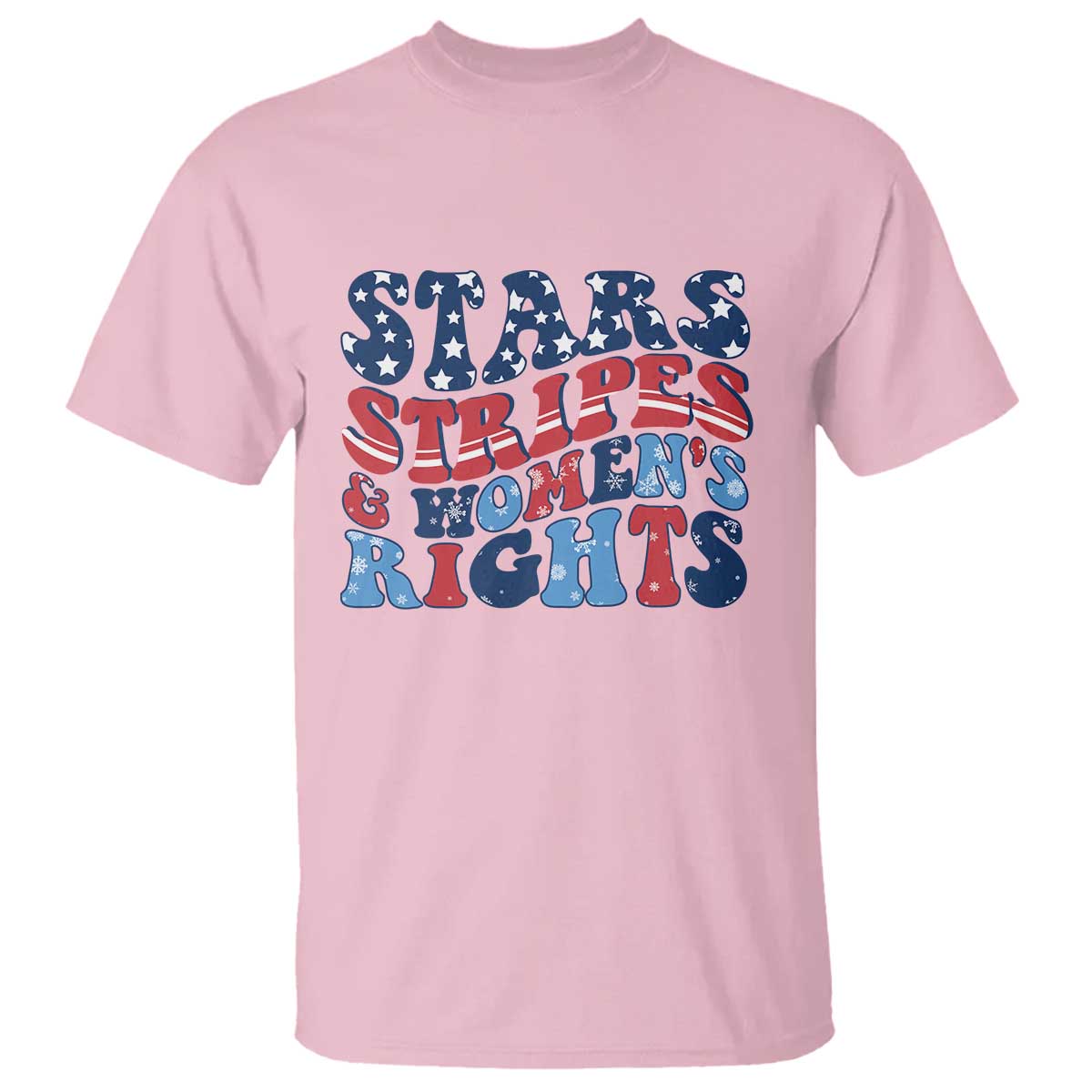 Stars Stripes And Women Rights T Shirt Groovy Retro 4th Of July - Wonder Print Shop