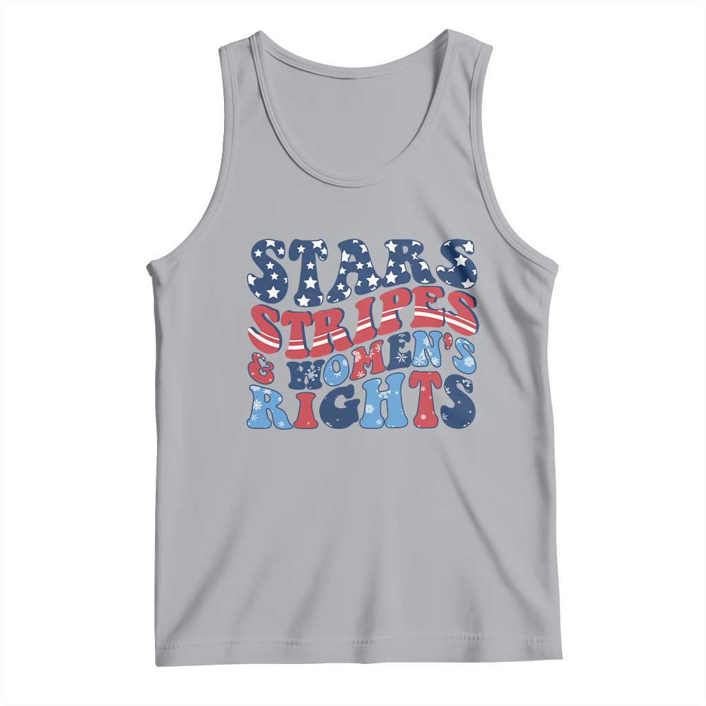 Stars Stripes And Women Rights Tank Top Groovy Retro 4th Of July - Wonder Print Shop