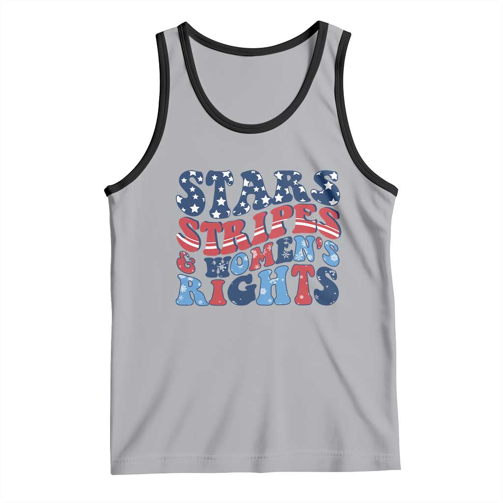 Stars Stripes And Women Rights Tank Top Groovy Retro 4th Of July - Wonder Print Shop