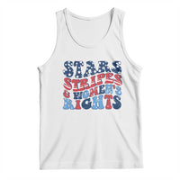Stars Stripes And Women Rights Tank Top Groovy Retro 4th Of July - Wonder Print Shop