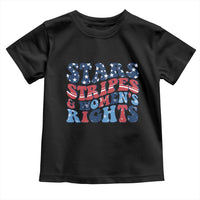 Stars Stripes And Women Rights Toddler T Shirt Groovy Retro 4th Of July - Wonder Print Shop