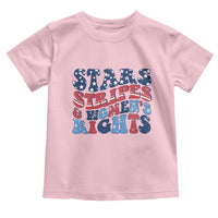 Stars Stripes And Women Rights Toddler T Shirt Groovy Retro 4th Of July - Wonder Print Shop