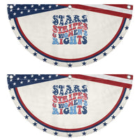 Stars Stripes And Women Rights Patriotic Fan Flag Groovy Retro 4th Of July