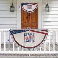 Stars Stripes And Women Rights Patriotic Fan Flag Groovy Retro 4th Of July