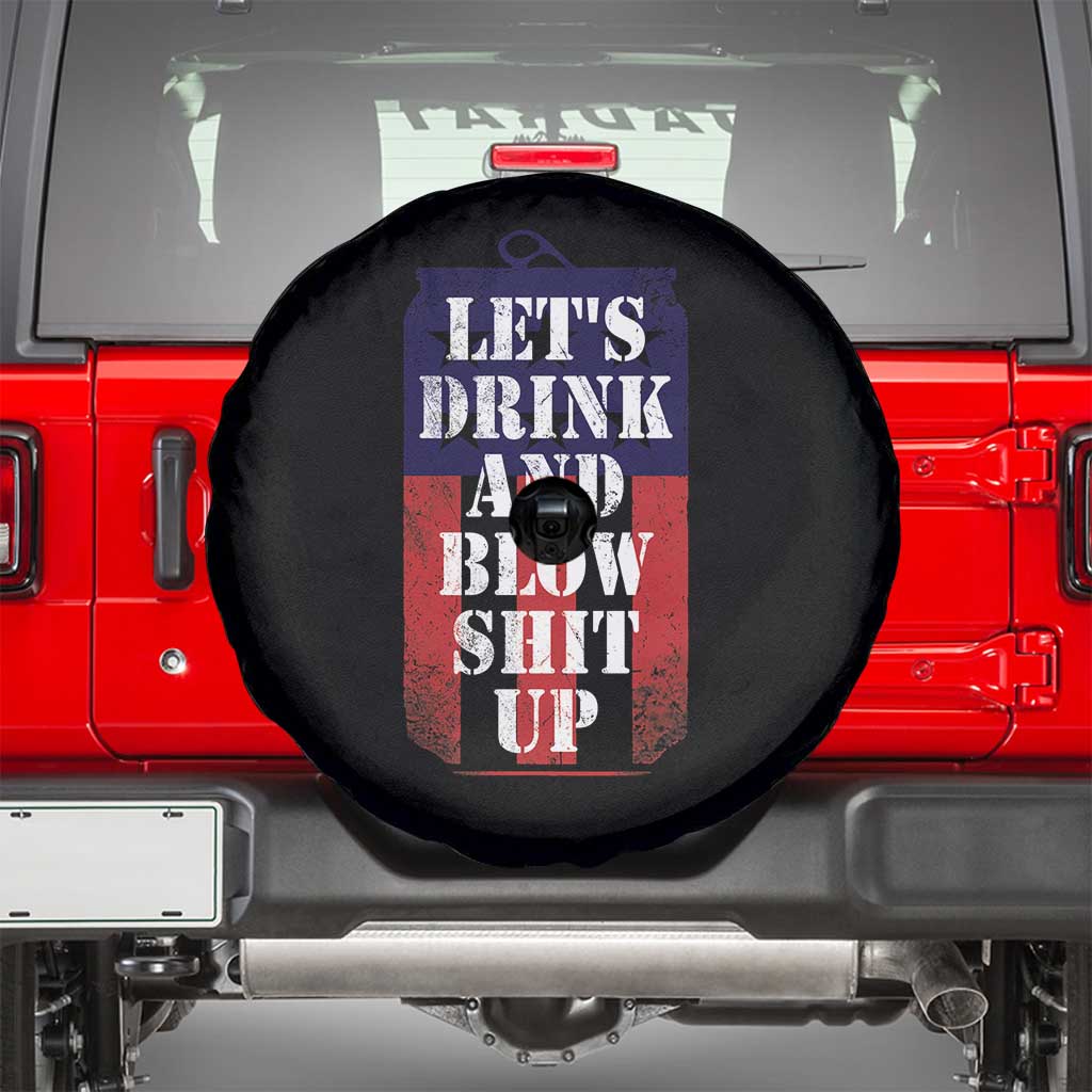 Funny Beer American Flag 4th of July Spare Tire Cover Merica Drinking USA - Wonder Print Shop