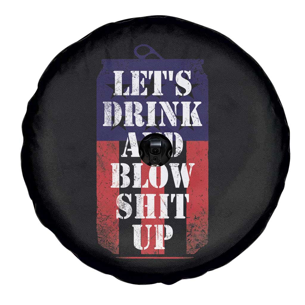 Funny Beer American Flag 4th of July Spare Tire Cover Merica Drinking USA - Wonder Print Shop