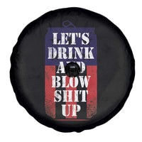 Funny Beer American Flag 4th of July Spare Tire Cover Merica Drinking USA - Wonder Print Shop