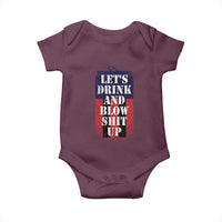 Funny Beer American Flag 4th of July Baby Onesie Merica Drinking USA - Wonder Print Shop