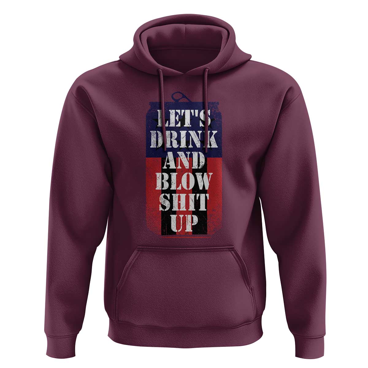 Funny Beer American Flag 4th of July Hoodie Merica Drinking USA - Wonder Print Shop