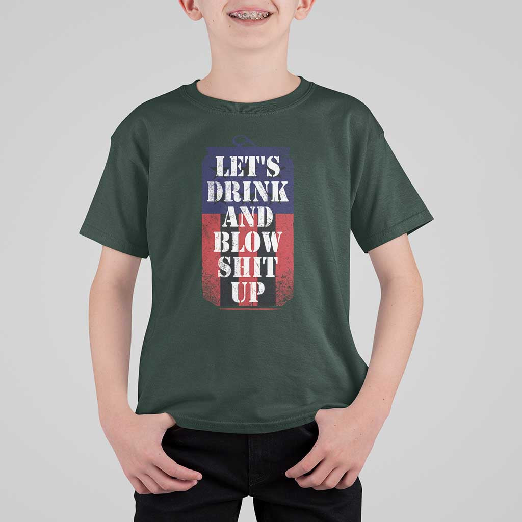 Funny Beer American Flag 4th of July T Shirt For Kid Merica Drinking USA - Wonder Print Shop