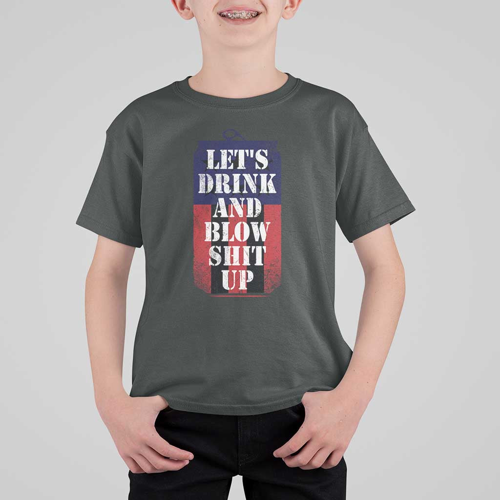 Funny Beer American Flag 4th of July T Shirt For Kid Merica Drinking USA - Wonder Print Shop