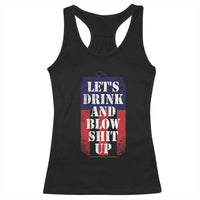 Funny Beer American Flag 4th of July Racerback Tank Top Merica Drinking USA - Wonder Print Shop
