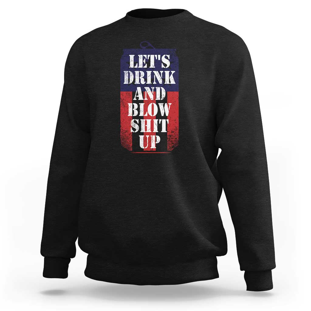 Funny Beer American Flag 4th of July Sweatshirt Merica Drinking USA - Wonder Print Shop