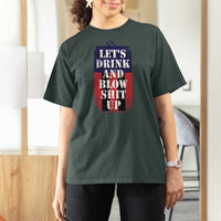 Funny Beer American Flag 4th of July T Shirt For Women Merica Drinking USA - Wonder Print Shop