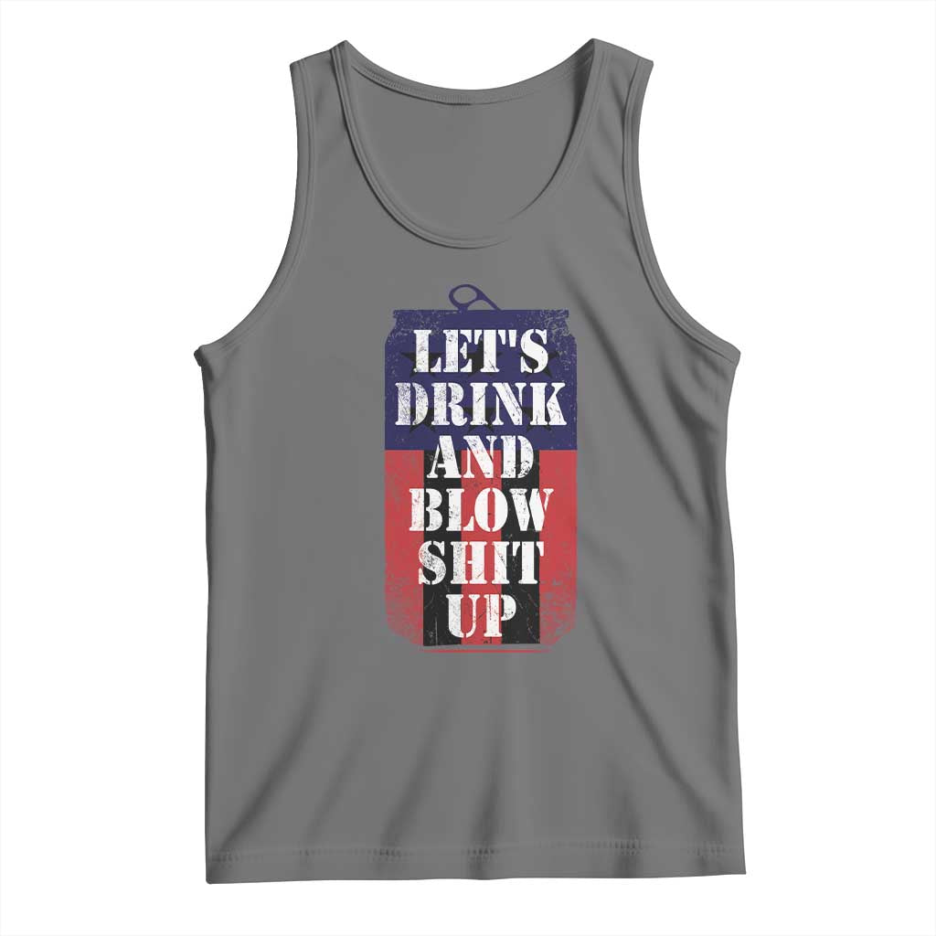 Funny Beer American Flag 4th of July Tank Top Merica Drinking USA - Wonder Print Shop
