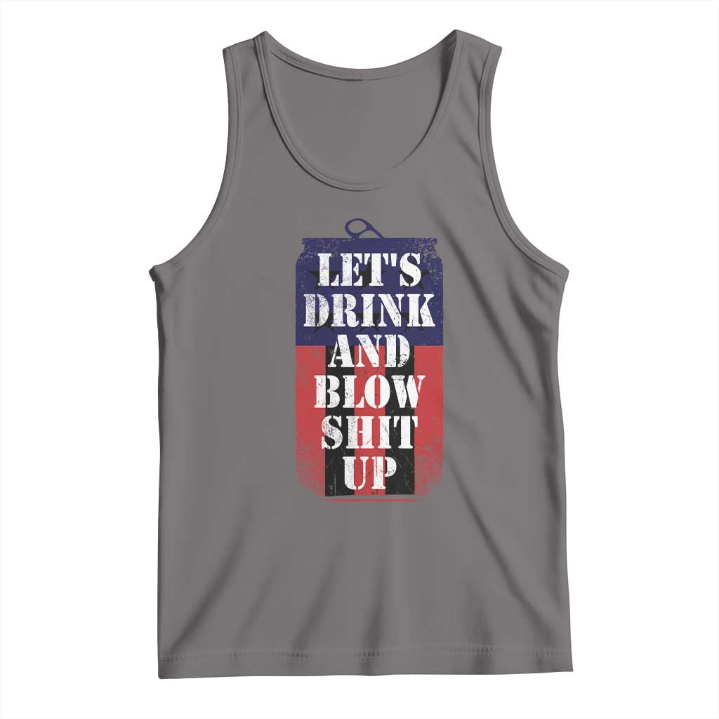 Funny Beer American Flag 4th of July Tank Top Merica Drinking USA - Wonder Print Shop