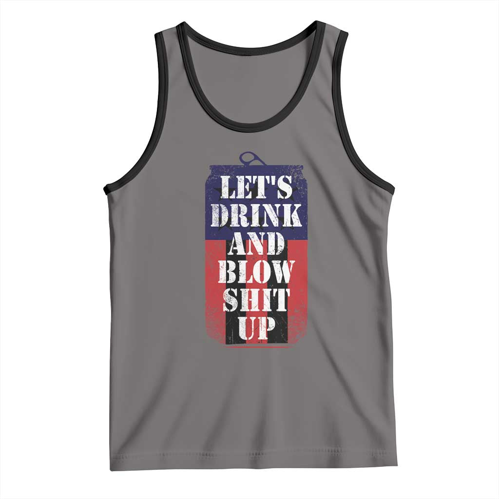 Funny Beer American Flag 4th of July Tank Top Merica Drinking USA - Wonder Print Shop