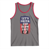 Funny Beer American Flag 4th of July Tank Top Merica Drinking USA - Wonder Print Shop