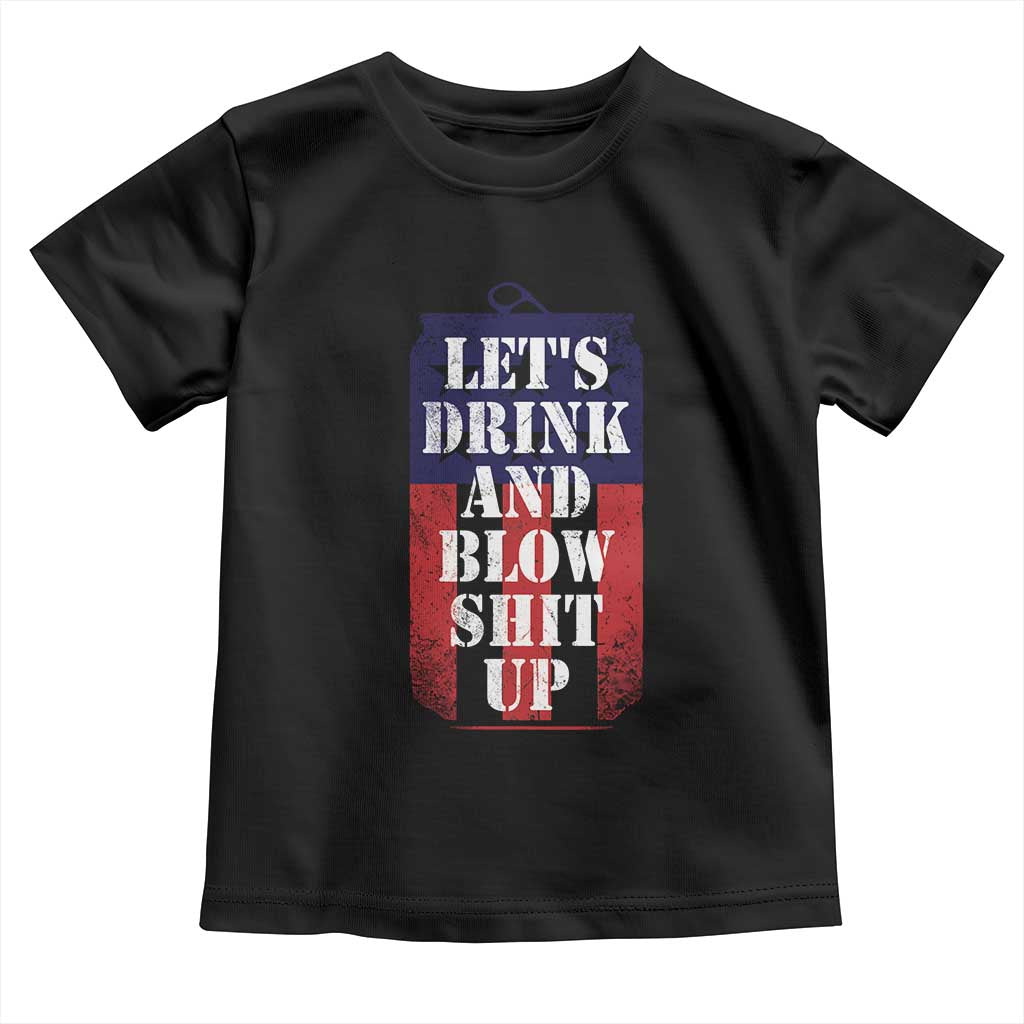 Funny Beer American Flag 4th of July Toddler T Shirt Merica Drinking USA - Wonder Print Shop