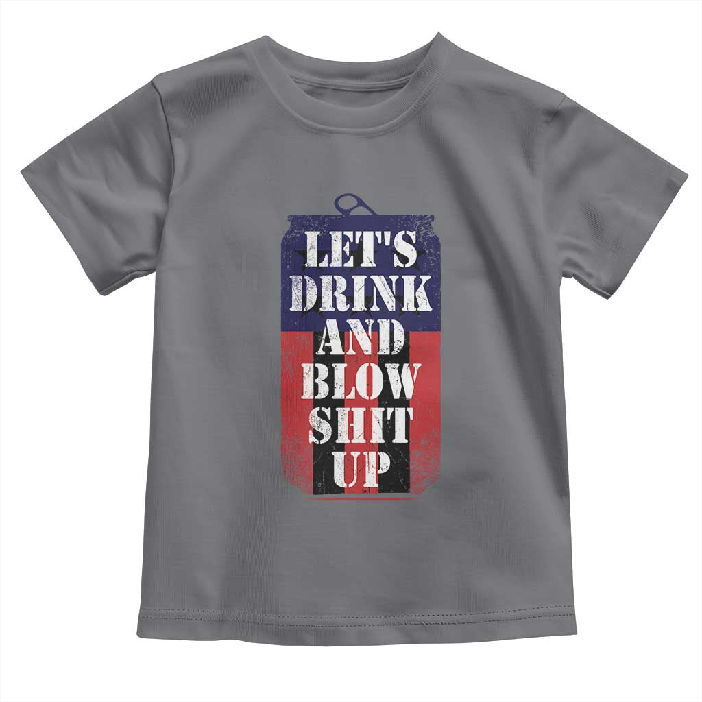 Funny Beer American Flag 4th of July Toddler T Shirt Merica Drinking USA - Wonder Print Shop