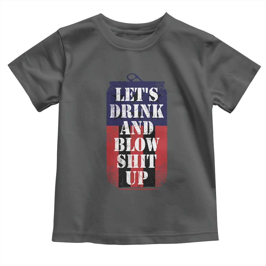 Funny Beer American Flag 4th of July Toddler T Shirt Merica Drinking USA - Wonder Print Shop