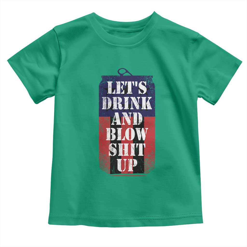 Funny Beer American Flag 4th of July Toddler T Shirt Merica Drinking USA - Wonder Print Shop