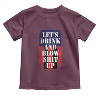 Funny Beer American Flag 4th of July Toddler T Shirt Merica Drinking USA - Wonder Print Shop