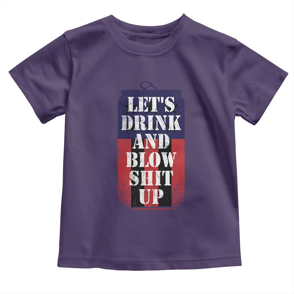 Funny Beer American Flag 4th of July Toddler T Shirt Merica Drinking USA - Wonder Print Shop