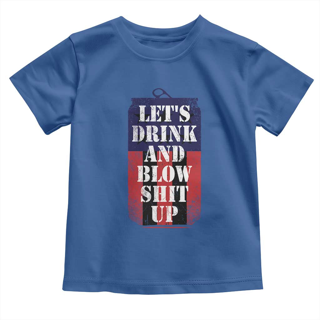 Funny Beer American Flag 4th of July Toddler T Shirt Merica Drinking USA - Wonder Print Shop