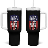 Funny Beer American Flag 4th of July Tumbler With Handle Merica Drinking USA - Wonder Print Shop