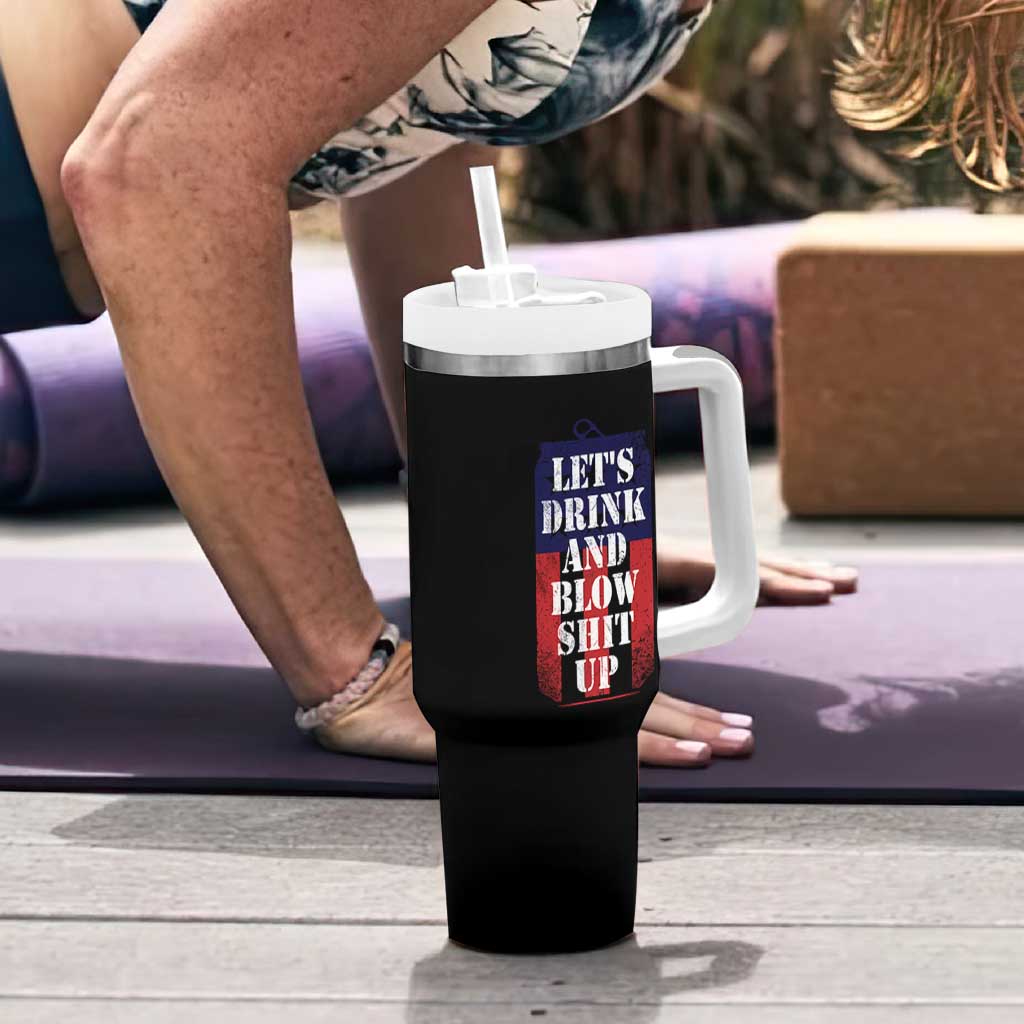 Funny Beer American Flag 4th of July Tumbler With Handle Merica Drinking USA - Wonder Print Shop